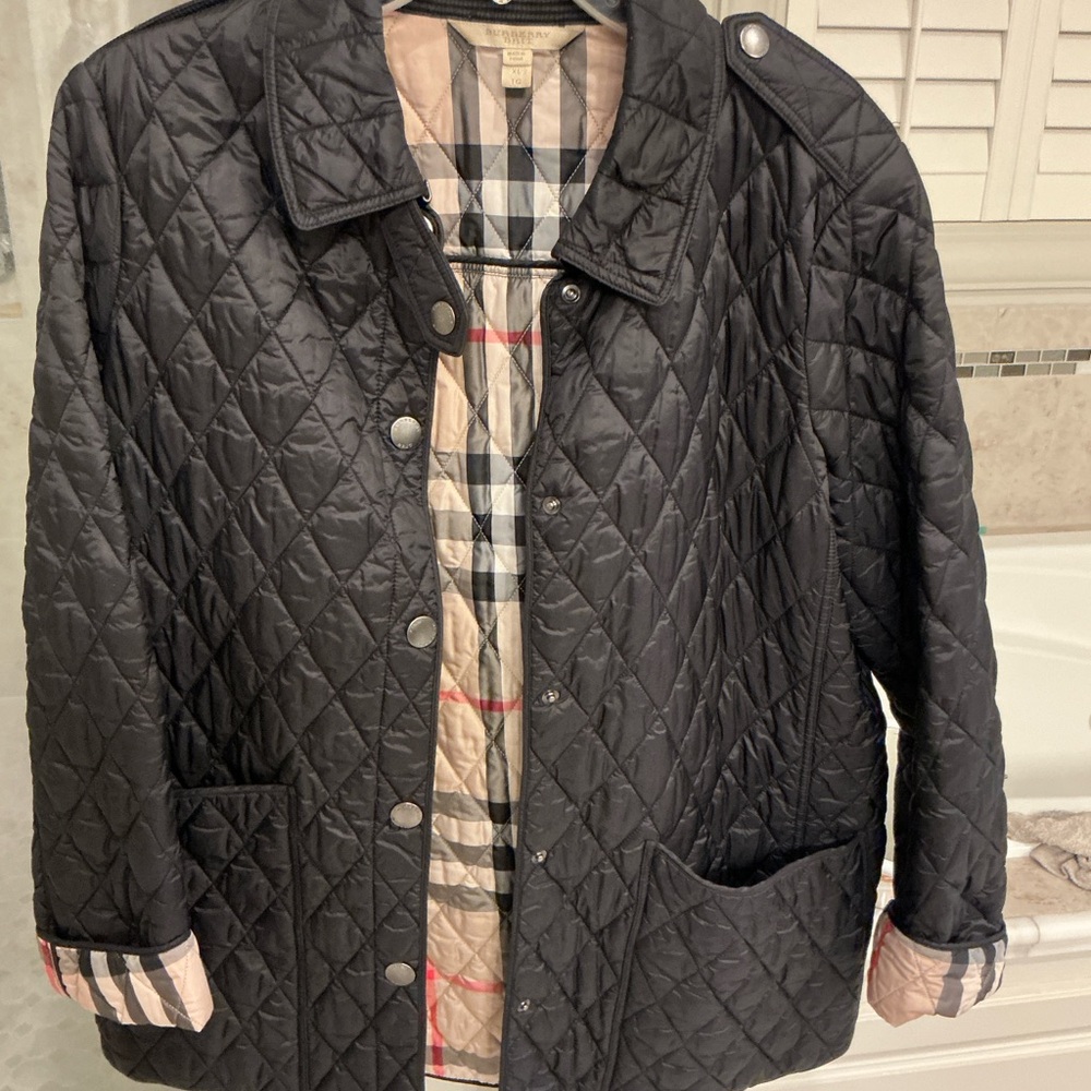 Black Quilted Burberry Jacket